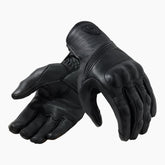 Guanti Moto Hawk Ladies, un guanto in pelle nera con protezioni rigide. Ideali per l'estate. Di REV'IT!.
